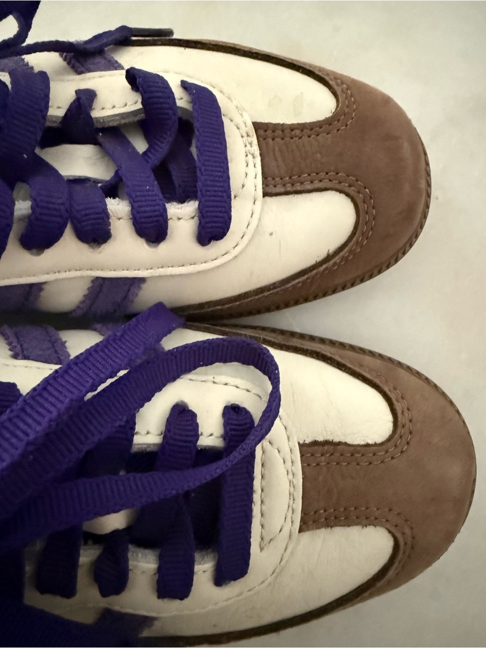 adidas Samba OG Sneakers in White, Purple, Brown & Green Sz 6 M 7W - Picture 8 of 9